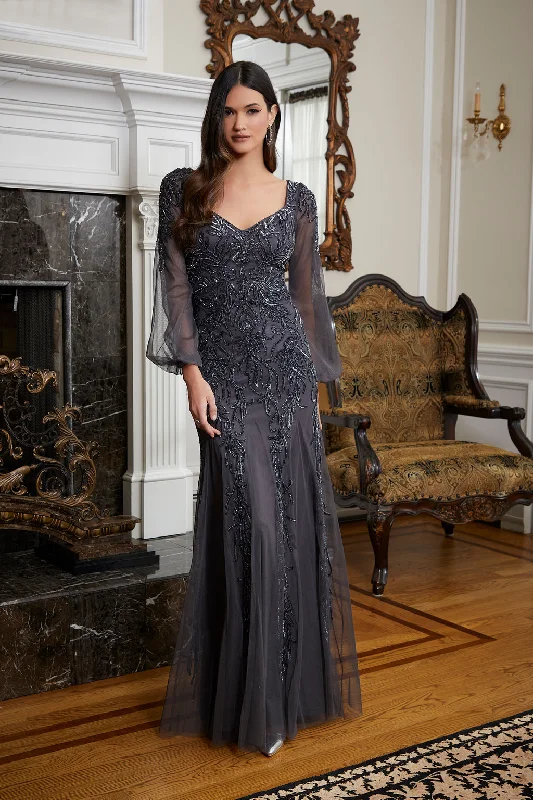 MGNY Madeline Gardner New York 72820 Long Sleeve Formal Evening Dress