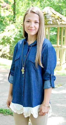 Denim and Lace - Top