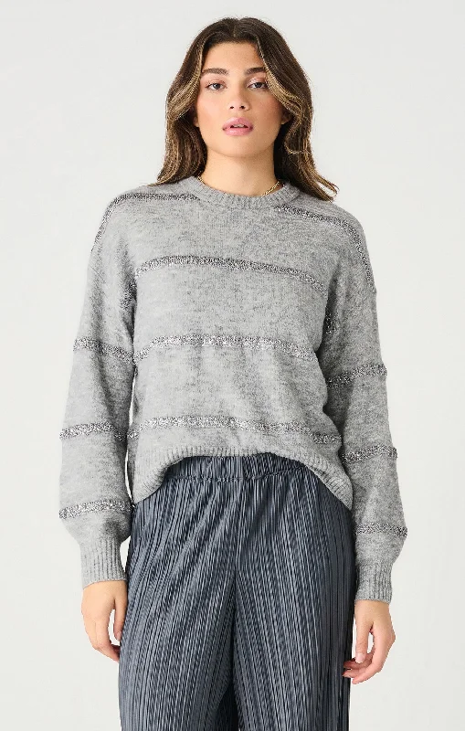 Top - Dex Long Sleeve Sequin Stripe Sweater