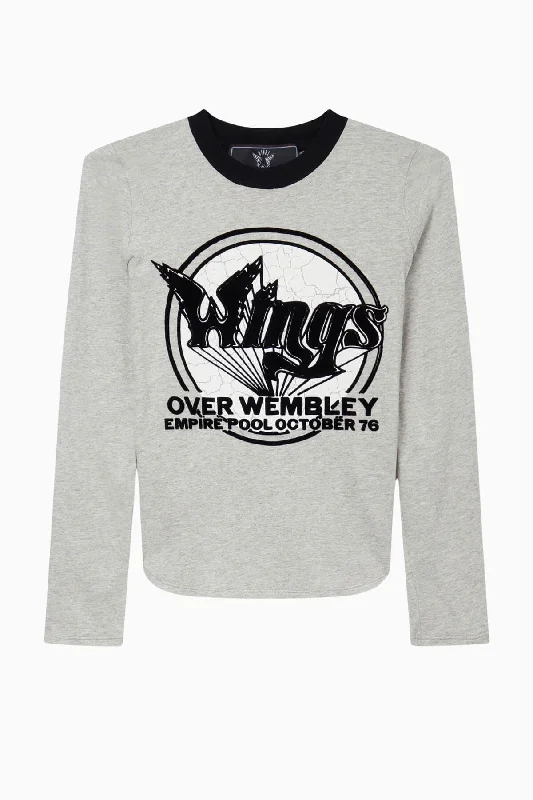 Stella McCartney Wings Baby Long Sleeve T-Shirt - Light Grey Melange