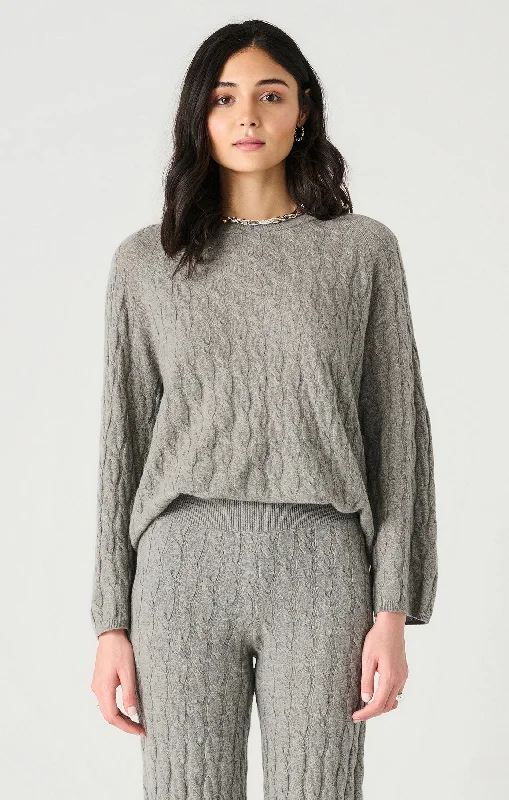 Top - Dex Long Sleeve Cable Knit Sweater