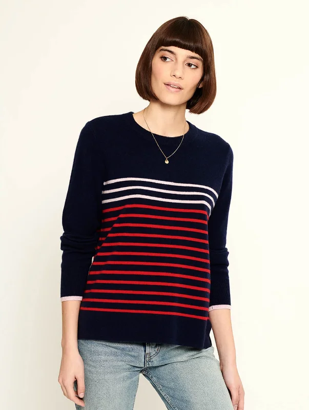 Sophie - CASHMERE - Stripes - Navy Blue