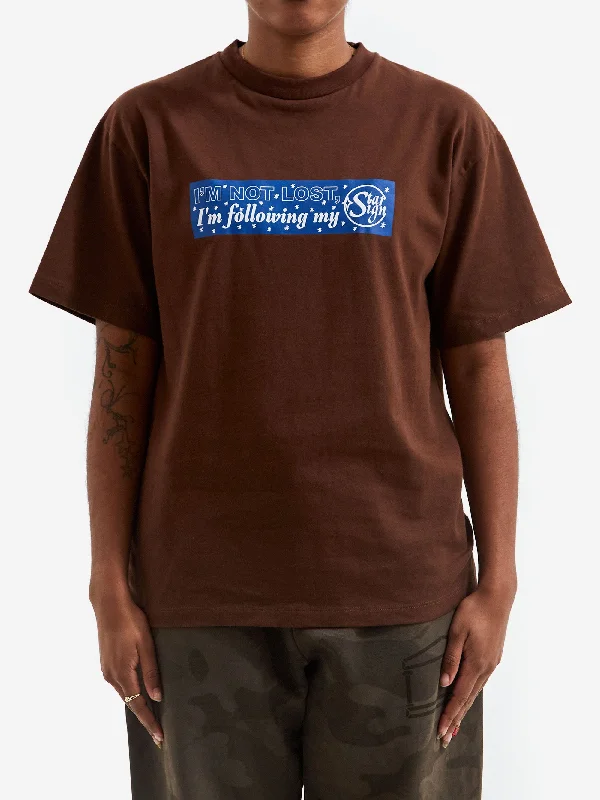 Aries Follow Your Starsign Short Sleeve T-Shirt - Brown