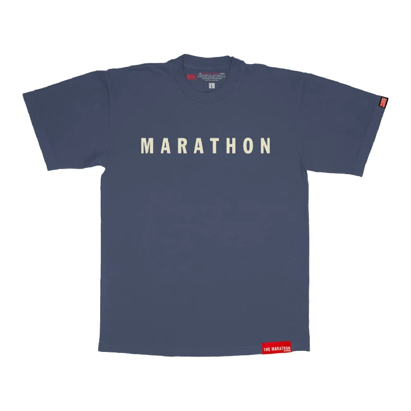 Marathon Hero T-Shirt - Vintage Indigo/Cream