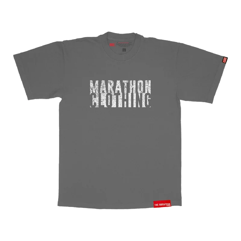 Vintage Marathon Clothing T-Shirt - Slate Grey/White