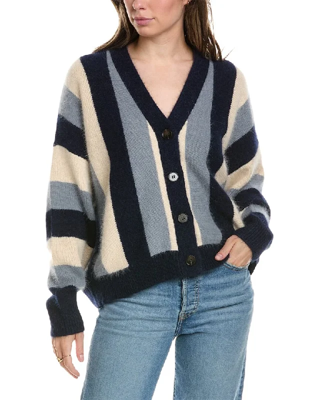 THE GREAT The Fluffly Slouch Angora-Blend Cardigan