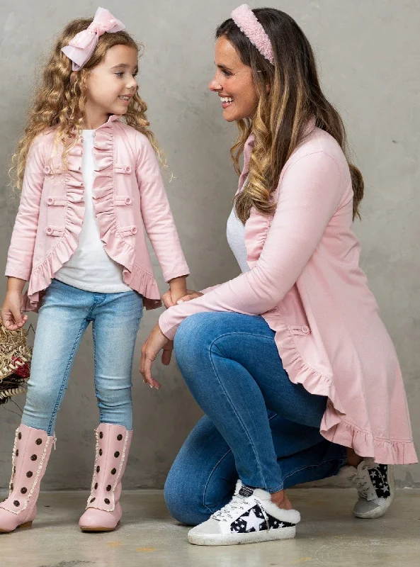 Mommy and Me Bestie Blazer Ruffle Cardigan