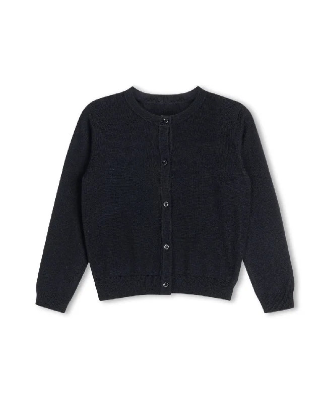 ONE CHILD BLACK THIN KNIT CARDIGAN [FINAL SALE]