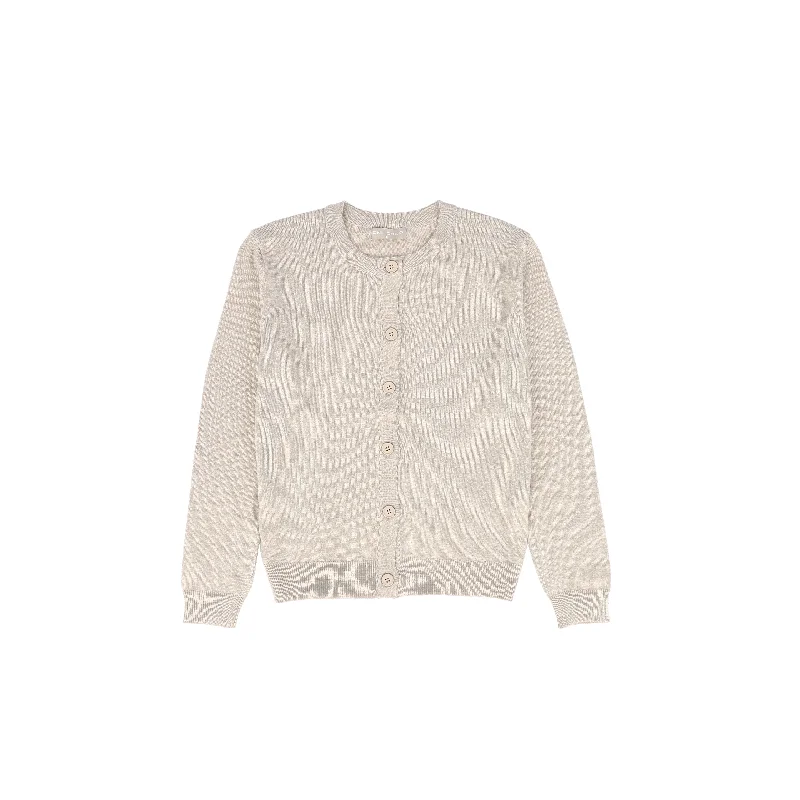 ONE CHILD OATMEAL THIN KNIT CARDIGAN [FINAL SALE]