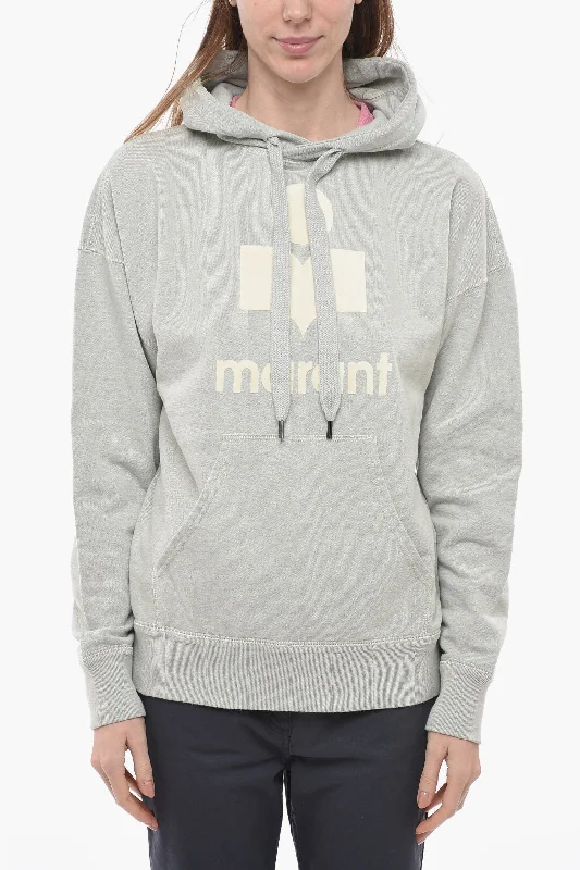 Isabel Marant ETOILE Flocked Logo MANSEL Hoodie 38 Italian size