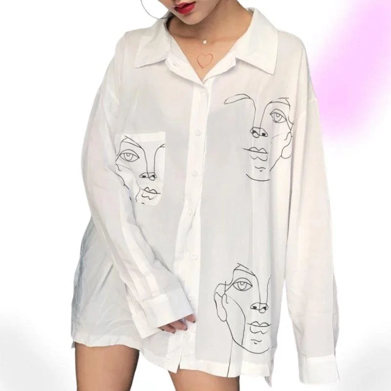 Aesthetic Face Long Sleeve Shirt