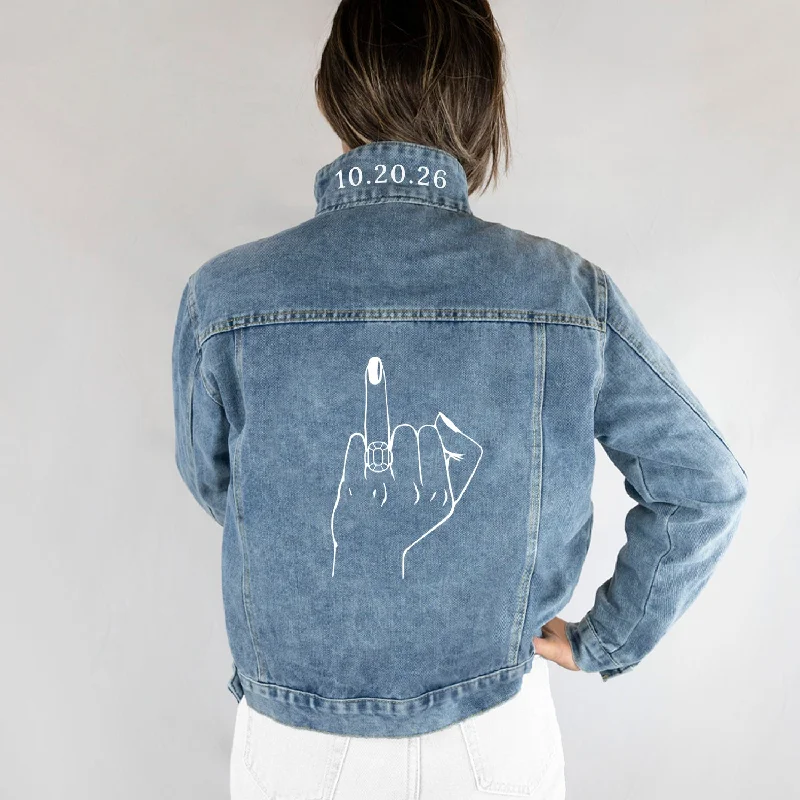 (Blue Denim) Custom Mrs Denim Jackets