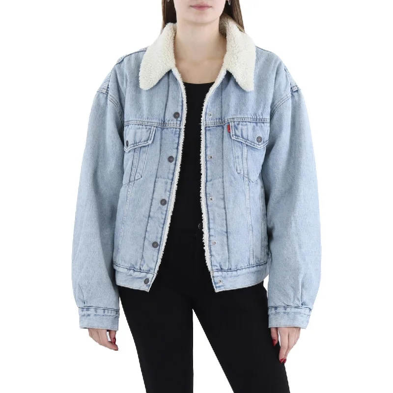 Levi Strauss & Co. Womens Denim Sherpa Trucker Jacket