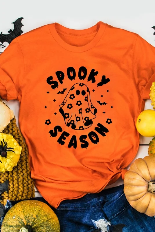 Ghost "SPOOKY SEASON" Orange Halloween T-Shirt