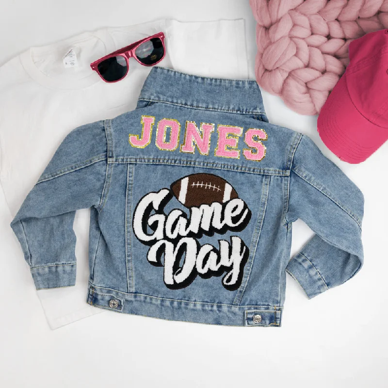 (Blue Denim) School Spirit Denim Jacket