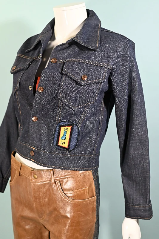 Vintage 60s/70s Denim Jacket w/Patches, Montgomery Ward Junior Sizing XS/S