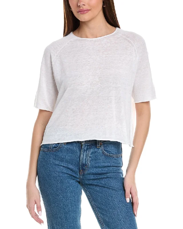 EILEEN FISHER Linen-Blend Crop T-Shirt