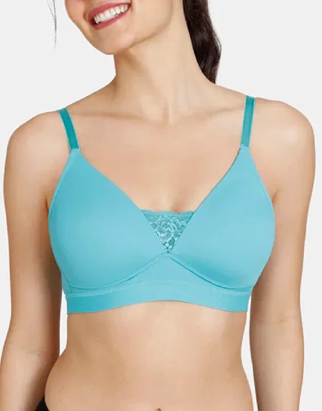 LIGHTLY PADDED NON WIRED T SHIRT BRA-TURQUOISE